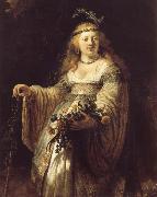 REMBRANDT Harmenszoon van Rijn Saskia van Uylenburgh in Arcadian Costume oil